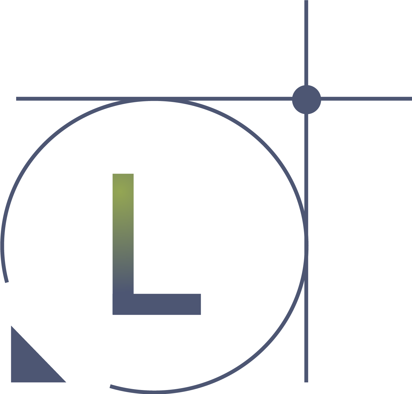 Logotipo de Arquitecto Técnico con colores degradados.